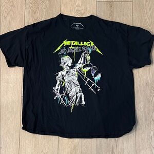 Metallica Black T-Shirt with Neon Graphic